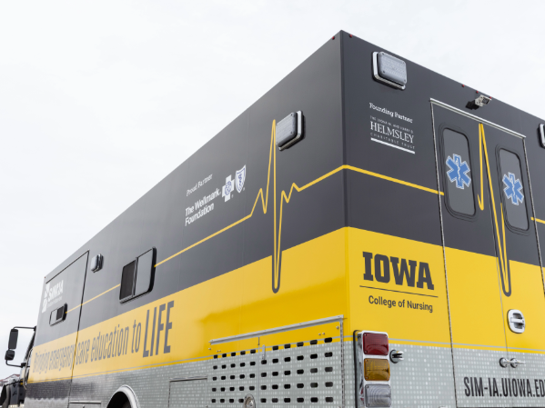 The Simulation in Motion–Iowa truck is photographed in Swisher, Iowa on Thursday, Dec. 11, 2025.