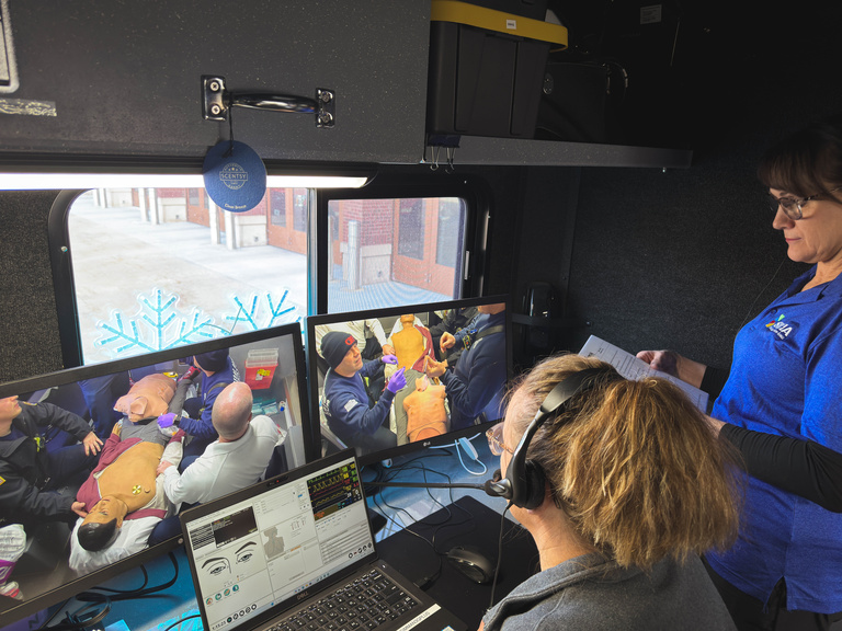 SIM-IA educators in control room